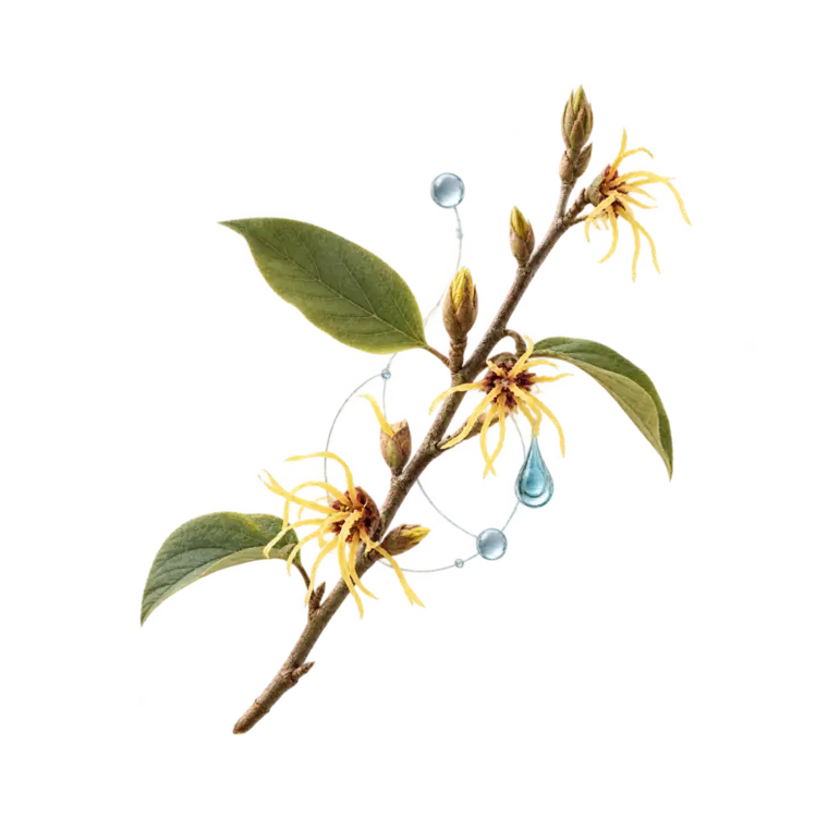 Witch Hazel premium botanik illüstrasyonu
